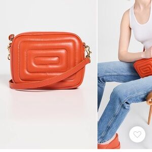 Clare V Quilted Leather Lucie Bag - Bright Poppy Channel